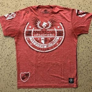 American Fighter Premium Athletics Division 7 MMA Shirt - XLarge Redish Pink